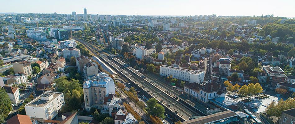 Image en deux parties de la ville de Rosny-Sous-Bois